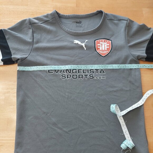 Puma Soccer First Touch Football Jersey Short Sleeve Grey Men's Small - Picture 12 of 13